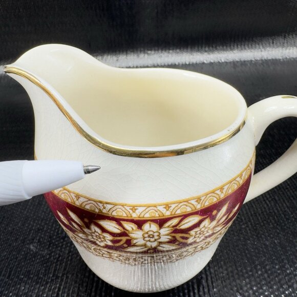 Antique Midwinter Pottery Burslem England Porcelon Porcelain Pitcher Creamer VTG - Picture 4 of 12